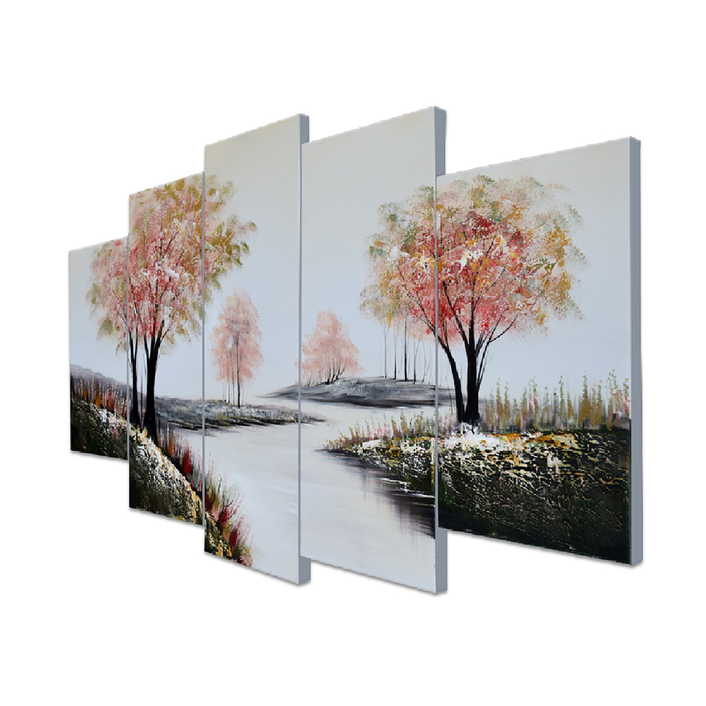 Stream in Pink Forest Artwork 1237 – 60 x 32in | Finecraft Art