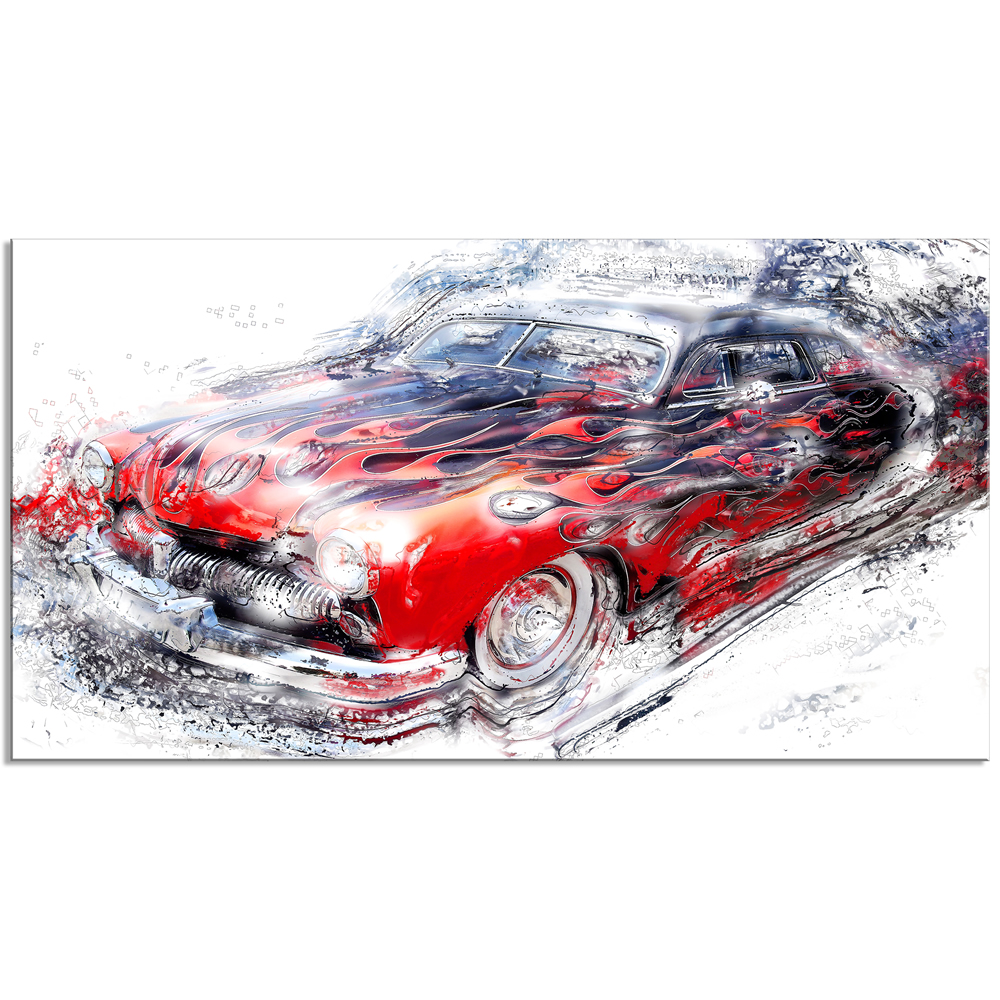 American Burn Out Car Art #PT2606 | Finecraft Art